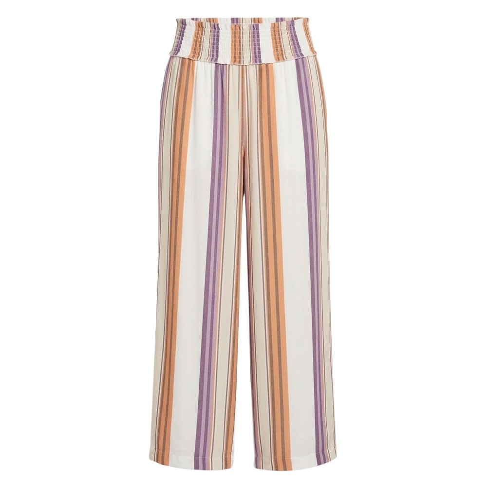 Ashley Stewart Wide Leg Pants‎ Womens 18/20 Multi NWT Striped Smocked Boho